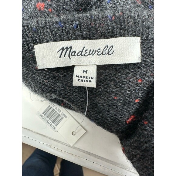 Madewell Cardigan Sweater charcoal Open Front‎ 2 Pocket size Women's Medium $96 - Picture 10 of 13